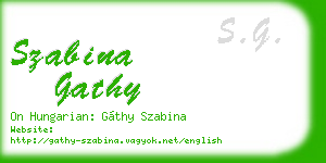 szabina gathy business card